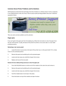 Common Xerox Printer Problems and its Solutions