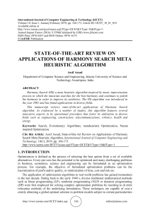STATE-OF-THE-ART REVIEW ON APPLICATIONS OF HARMONY SEARCH META HEURISTIC ALGORITHM