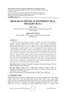 RESEARCH TRENDS IN HYPERSPECTRAL IMAGERY DATA 