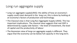 Long run aggregate supply
