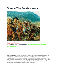 Greece The Persian Wars