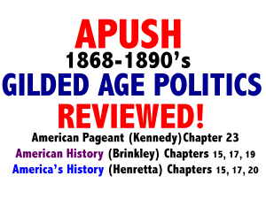 gilded age politics American Pageant Chapter 24