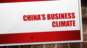 China’s business climate