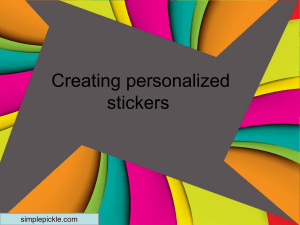 Creating personalized stickers
