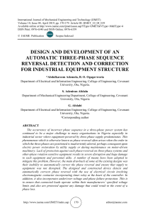 DESIGN AND DEVELOPMENT OF AN AUTOMATIC THREE-PHASE SEQUENCE REVERSAL DETECTION AND CORRECTION FOR INDUSTRIAL EQUIPMENT STRUCTURE