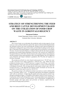 STRATEGY OF STRENGTHENING THE FEED AND BEEF CATTLE DEVELOPMENT BASED ON THE UTILIZATION OF FOOD CROP WASTE IN GORONTALO REGENCY