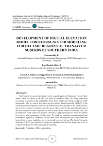DEVELOPMENT OF DIGITAL ELEVATION MODEL FOR STORM -WATER MODELING FOR DELTAIC REGIONS OF THANJAVUR SUBURBS OF SOUTHERN INDIA 
