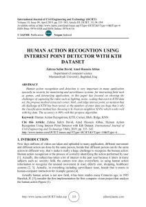 HUMAN ACTION RECOGNTION USING INTEREST POINT DETECTOR WITH KTH DATASET 