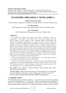 ECONOMIC DIPLOMACY WITH AFRICA 