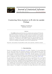 Conducting Meta-Analysis using Metafor Packages