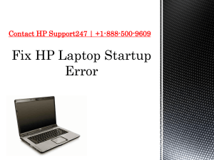 How to Fix HP Laptop Startup Error | Contact Today +1-888-500-9609