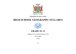 GEOGRAPHY senior sec syllabus