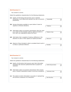 Intermediate Accounting, 16e Chapter 2 Homework Conceptual Framework for Fin. Reporting ACTG 381