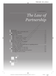 Gooley's - chpt 3 Partnership Law, Corporations and Associations Law Principles and Issues 6th ed Ch03 waterma
