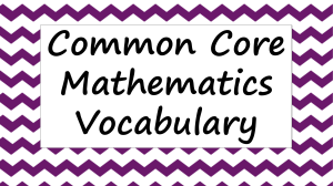 Common Core Ratio and Rate Vocabulary - Word Wall Posters