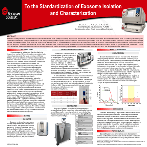 To the Standardization of Exosome Isolation and Characterization