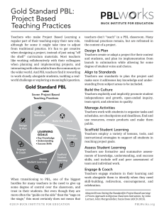 Gold Standard PBL Teaching v2019