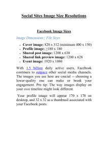 Social Sites Image Size Resolutions