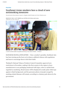 Southeast Asian smokers face a cloud of new antismoking measures - Nikkei Asian Review