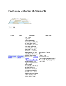 Appraisal Theory - Psychology Dictionary of Arguments