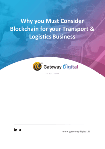 Why you Must Consider Blockchain for your Transport & Logistics Business