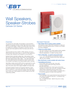 Wall Speaker Speaker Strobe -DS G4HFRF-S7 VMC
