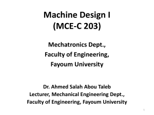 01) Machine Design I
