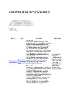 Keynesianism on Government Debt - Economics Dictionary of Arguments