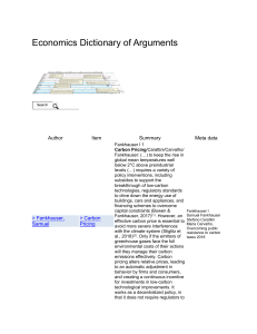 Carbon Pricing - Economics Dictionary of Arguments