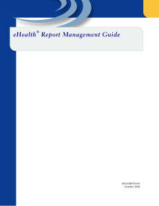 eHealth Report Management