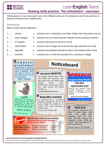 the noticeboard - exercises 2