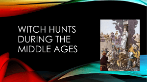 Witch hunts during the Middle Ages
