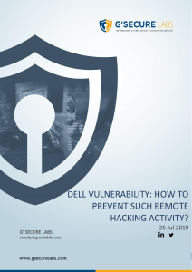 Dell Vulnerability  How to Prevent Remote Hacking Activity