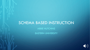 Schema Based Instruction Presentation