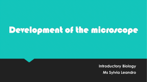 1. Development of the microscope