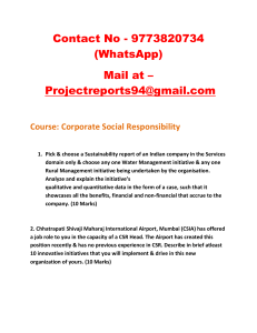 Corporate Social Responsibility nmims solved assignments september semester 1 2019