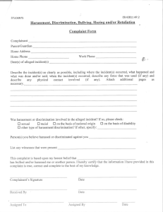 Bullying Report Form