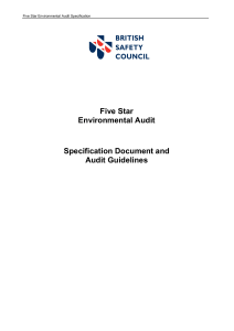 Five Star Environmental Audit Specification V1 Feb 2011