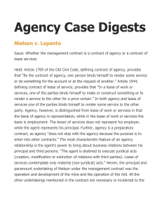 Agency Case Digest