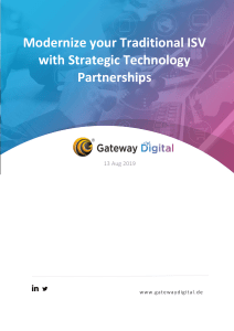 Modernize your Traditional ISV with Strategic Technology Partnerships