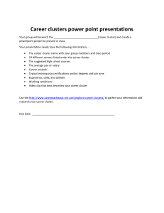 Career clusters power point presentations class assignment