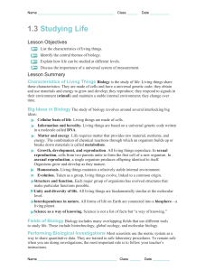 Characteristics of Living Things Lesson Review.doc