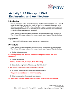 1.1.1 CEA History Civil Engineering Architecure Activity