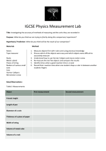 IGCSE Physics Measurement Lab