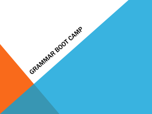 Grammar boot camp PreAP 8-3