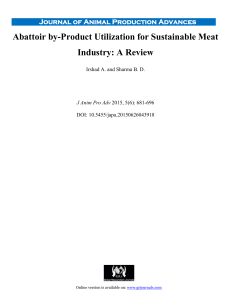 Abattoir by products utilization