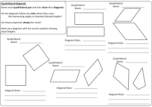Diagonals Worksheet A4