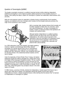 Quebec Ques Sovereignty Lesson