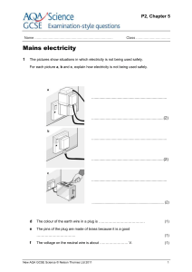 Mains Electricity - Questions  (1)