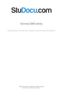 summary-dbis-articles